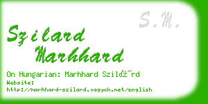 szilard marhhard business card